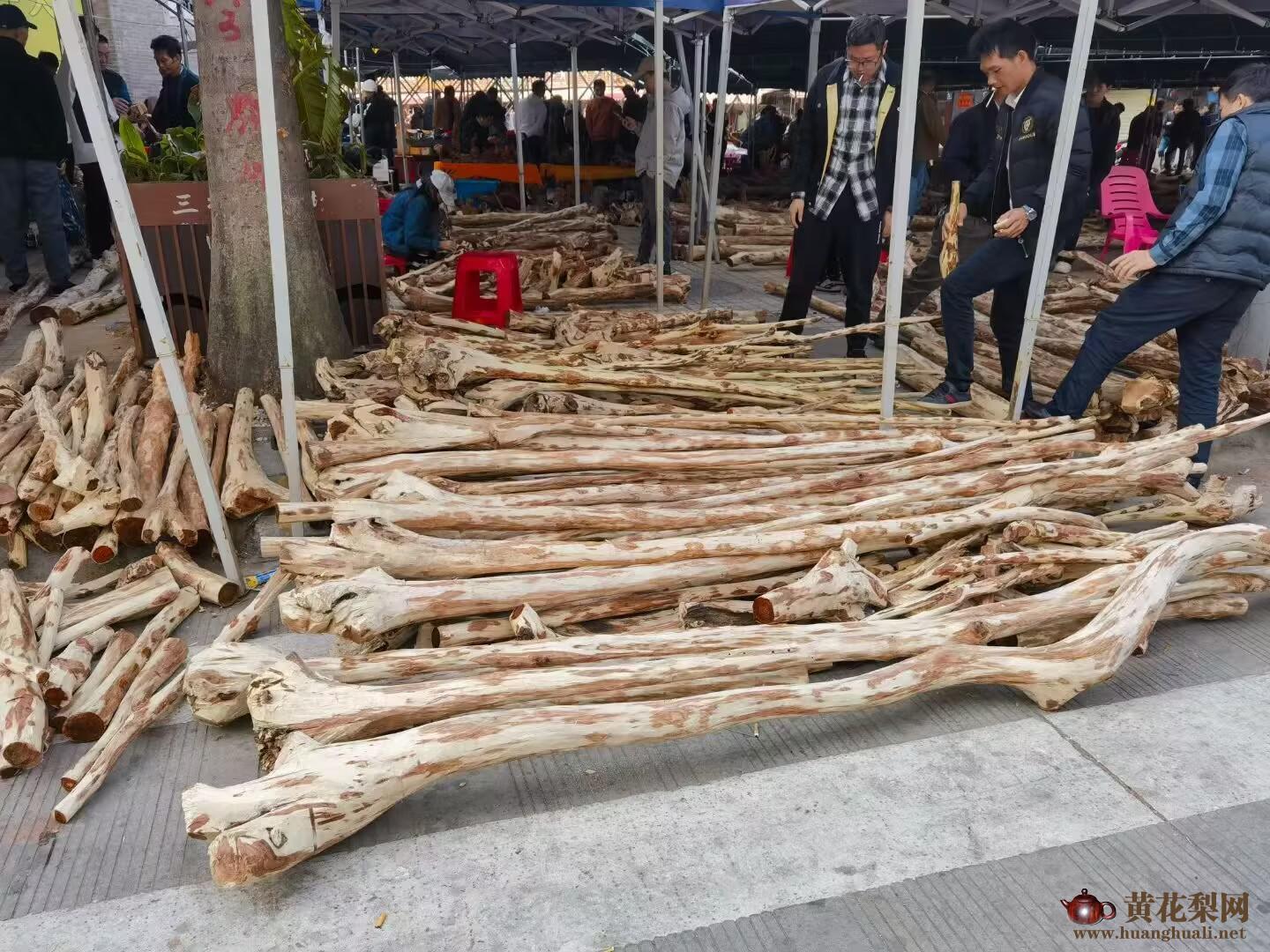 市场上常见的海南黄花梨原木新料